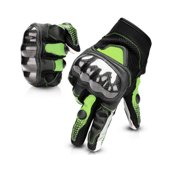 custom touch screen leather motocross gloves