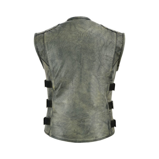 classic leather motorcycle vest new design 2022 in top quality