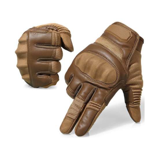 cowhide leather army police tectical top quality custom motocross gloves